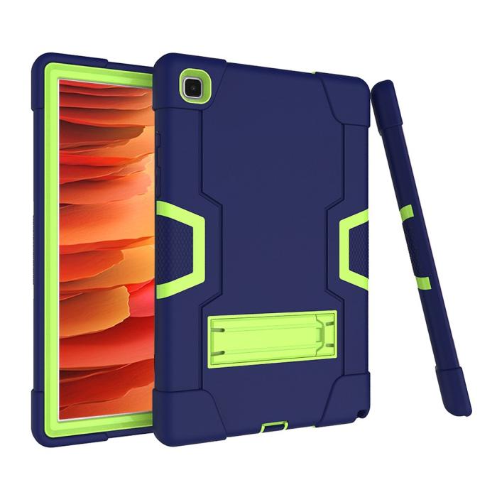 Bild 4, Samsung Galaxy Tab A7 10.4 Skal Shockproof Hybrid Med Kickstand Blå/Grön