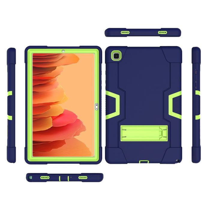 Bild 6, Samsung Galaxy Tab A7 10.4 Skal Shockproof Hybrid Med Kickstand Blå/Grön