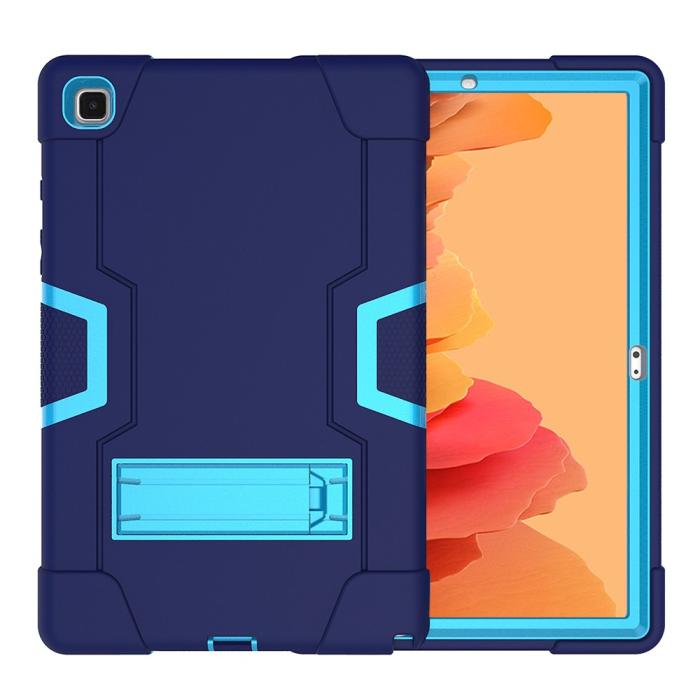Bild 1, Samsung Galaxy Tab A7 10.4 Skal Shockproof Hybrid Med Kickstand Blå/Ljus Blå