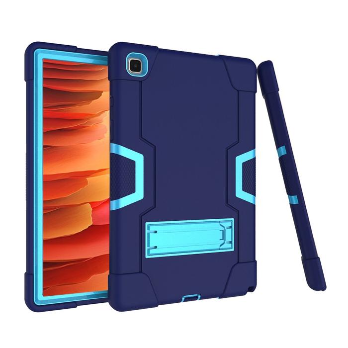 Bild 4, Samsung Galaxy Tab A7 10.4 Skal Shockproof Hybrid Med Kickstand Blå/Ljus Blå