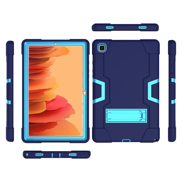 Bild 6, Samsung Galaxy Tab A7 10.4 Skal Shockproof Hybrid Med Kickstand Blå/Ljus Blå