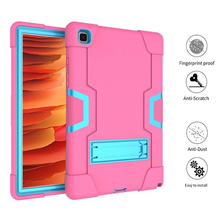 Bild 3, Samsung Galaxy Tab A7 10.4 Skal Shockproof Hybrid Med Kickstand Rosa/Blå