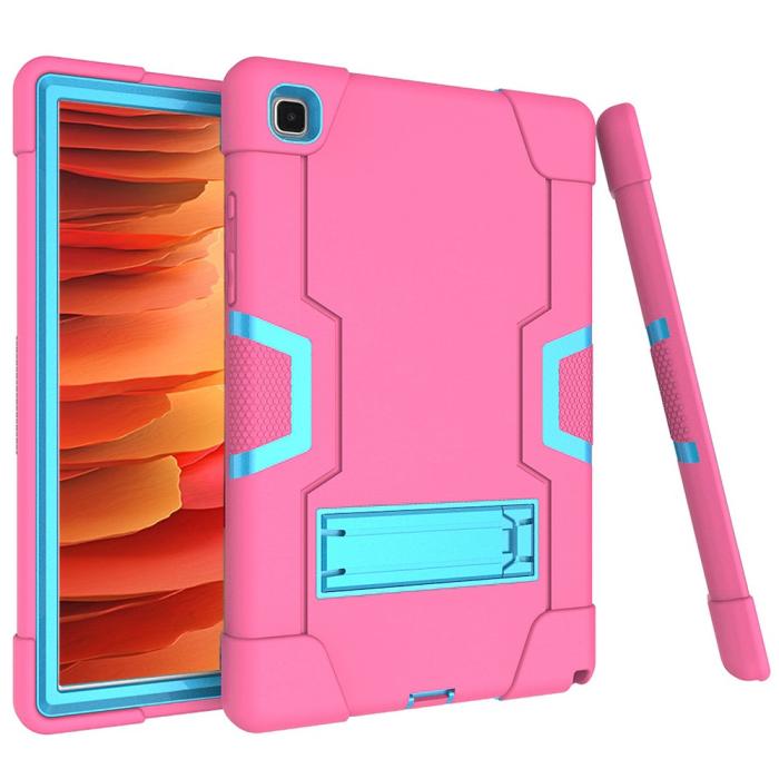 Bild 4, Samsung Galaxy Tab A7 10.4 Skal Shockproof Hybrid Med Kickstand Rosa/Blå