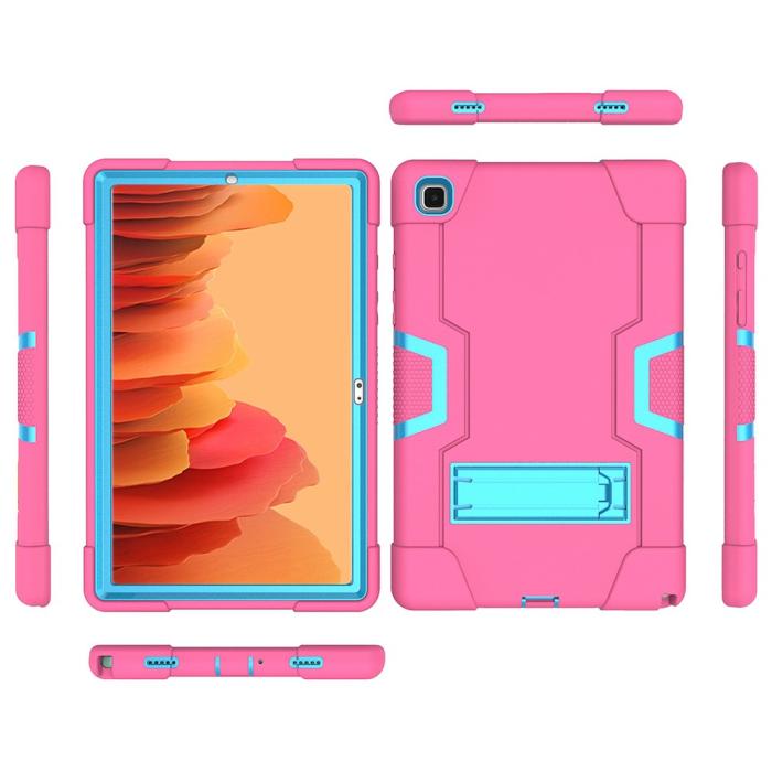 Bild 6, Samsung Galaxy Tab A7 10.4 Skal Shockproof Hybrid Med Kickstand Rosa/Blå