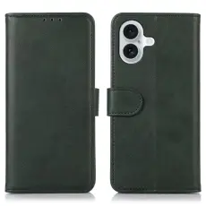 iPhone 16 Fodral L&auml;der Gr&ouml;n