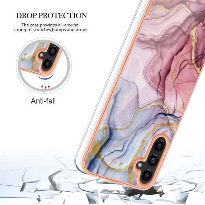 Bild 5, Samsung Galaxy A54 5G Skal Marmor TPU Roséguld