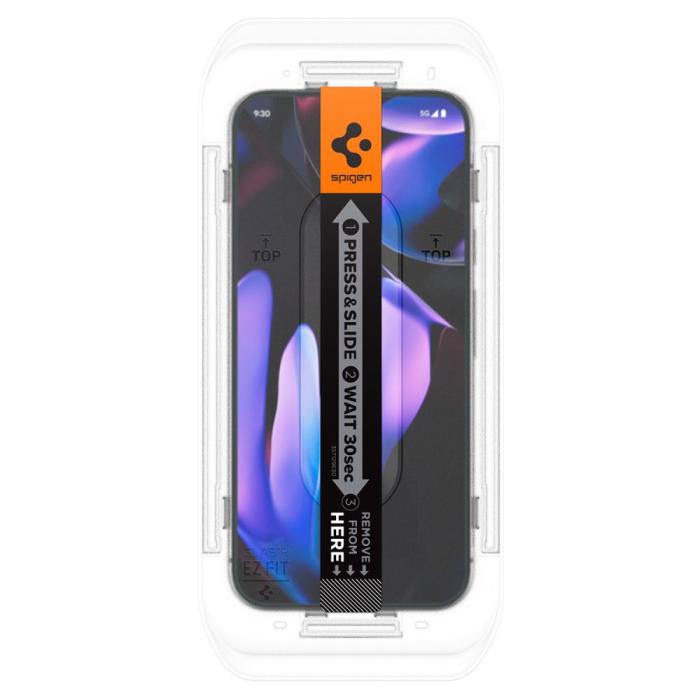 Bild 5, Spigen Google Pixel 9/9 Pro 2-PACK Skärmskydd GLAS.tR 