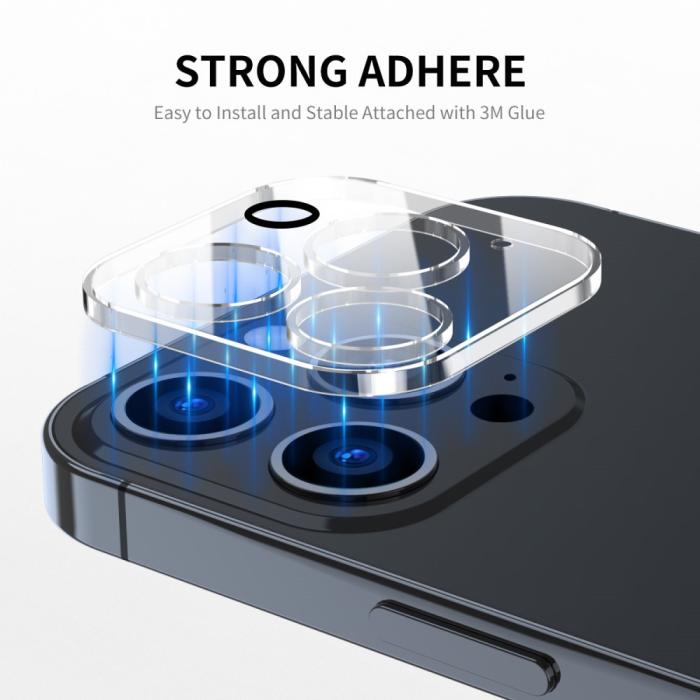 Bild 3, ENKAY iPhone 16 Pro Max/16 Pro Linsskydd 2-PACK Härdat Glas