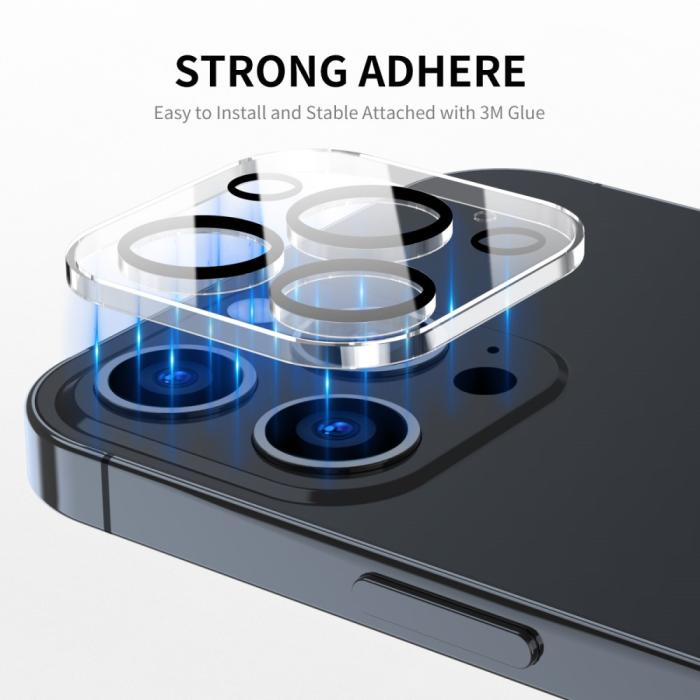 Bild 3, ENKAY iPhone 16 Pro Max/16 Pro Linsskydd 2-PACK Black Rings