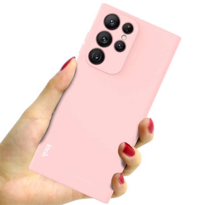 Bild 5, IMAK Samsung Galaxy S22 Ultra Skal Skin Touch TPU Ljus Rosa