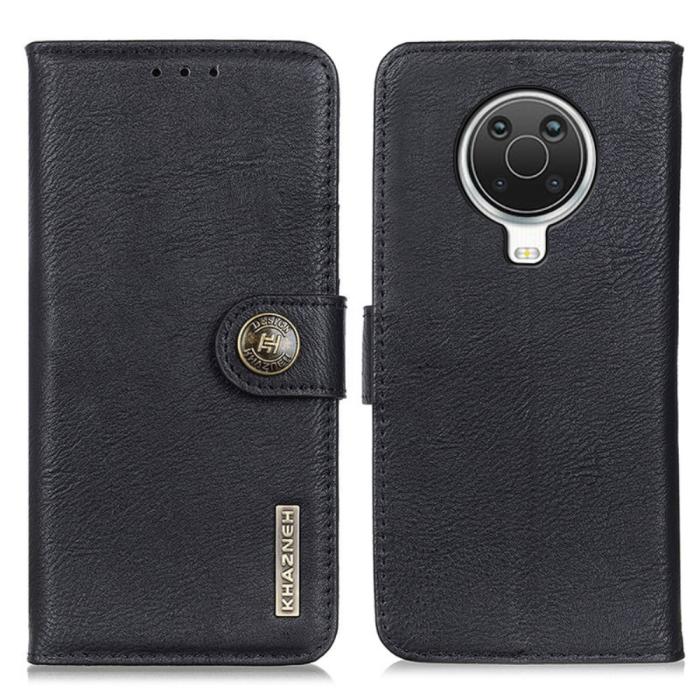 Bild 1, KHAZNEH Nokia G10 / G20 Fodral Retro Läder Svart