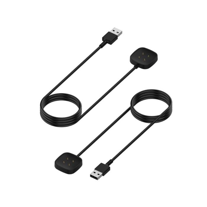 Bild 4, 1m Laddare För Fitbit Versa 4 Svart