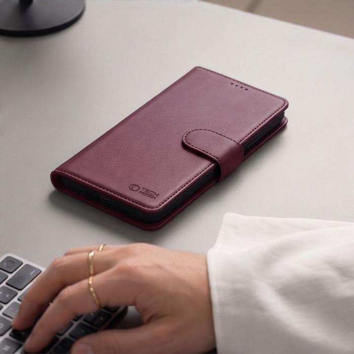 Bild 6, Tech-Protect Galaxy A26 5G / A17 Fodral Läder Mulberry
