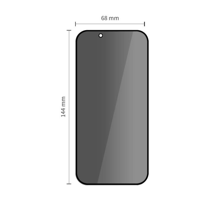 Bild 2, T-P iPhone 17e/16e /14/13 Pro/13 2-PACK Skärmskydd Quick Set Spy+