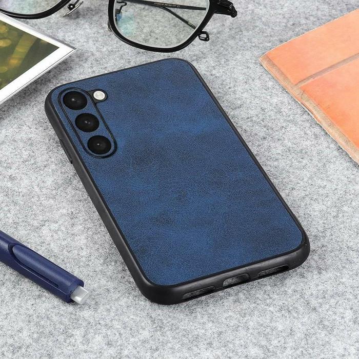 Bild 3, Samsung Galaxy S23 Plus Skal Läderbelagt Blå