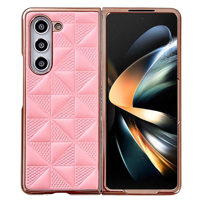 Bild 1, Galaxy Z Fold 6 Skal Läder Rosa