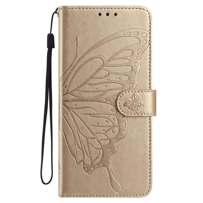 Bild 4, Samsung Galaxy A07 Fodral Med Fjäril Tryck Guld