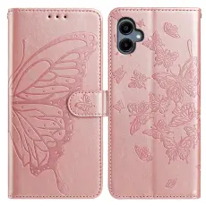 Samsung Galaxy A07 Fodral Med Fj&auml;ril Tryck Ros&eacute;guld