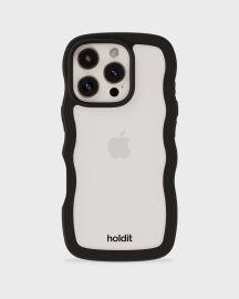 holdit iPhone 16 Pro Skal Wavy Svart/Transparent