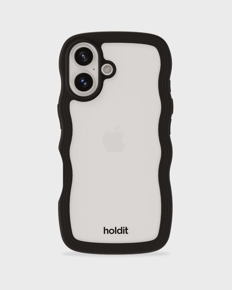 holdit iPhone 16 Plus Skal Wavy Svart/Transparent