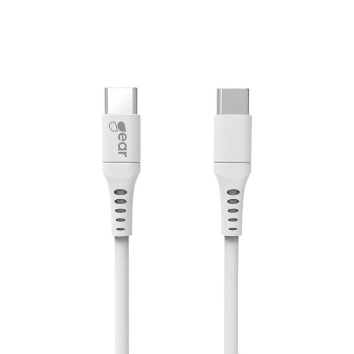 Bild 1, GEAR Laddkabel USB-C - USB-C 2m Vit