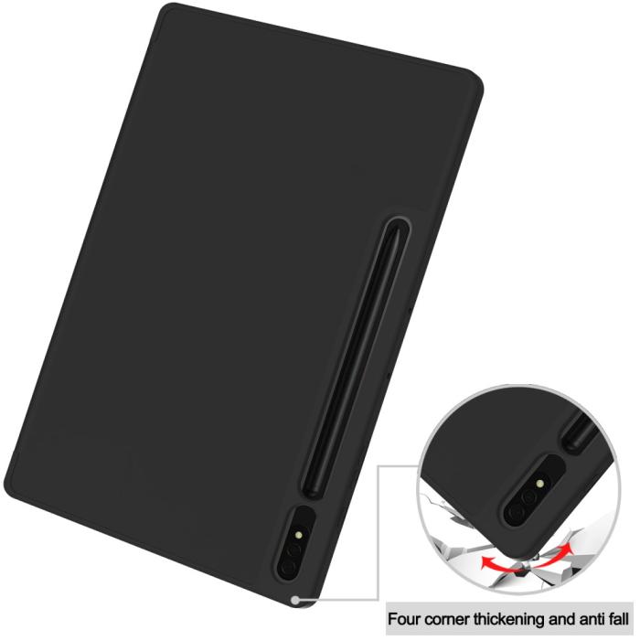 Bild 6, Samsung Galaxy Tab S9 Plus Fodral Tri-Fold Pennhållare Svart