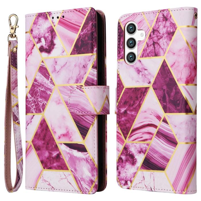 Bild 1, Samsung Galaxy S24 Plus Fodral Läder Marmor Lila