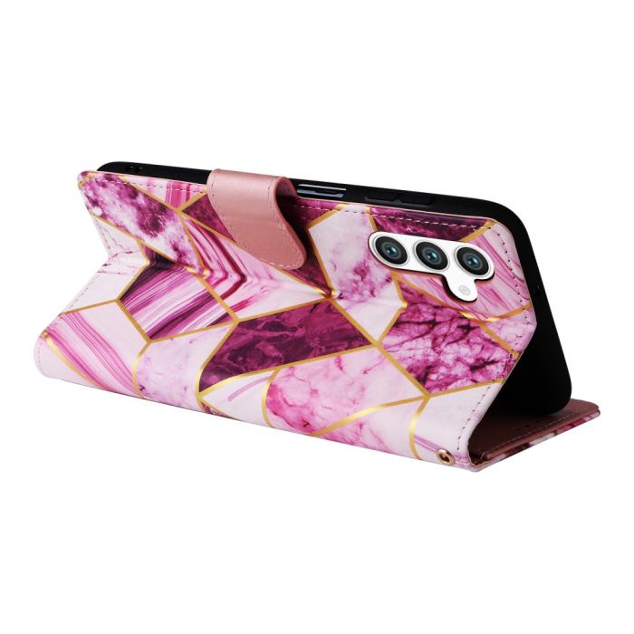 Bild 4, Samsung Galaxy S24 Plus Fodral Läder Marmor Lila