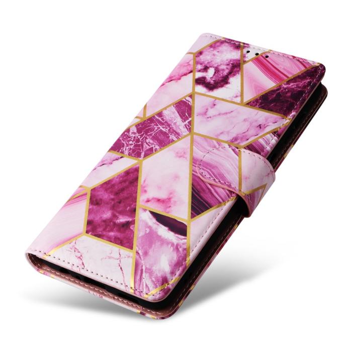 Bild 5, Samsung Galaxy S24 Plus Fodral Läder Marmor Lila