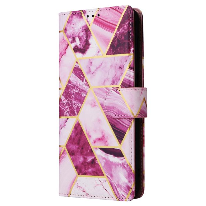 Bild 6, Samsung Galaxy S24 Plus Fodral Läder Marmor Lila
