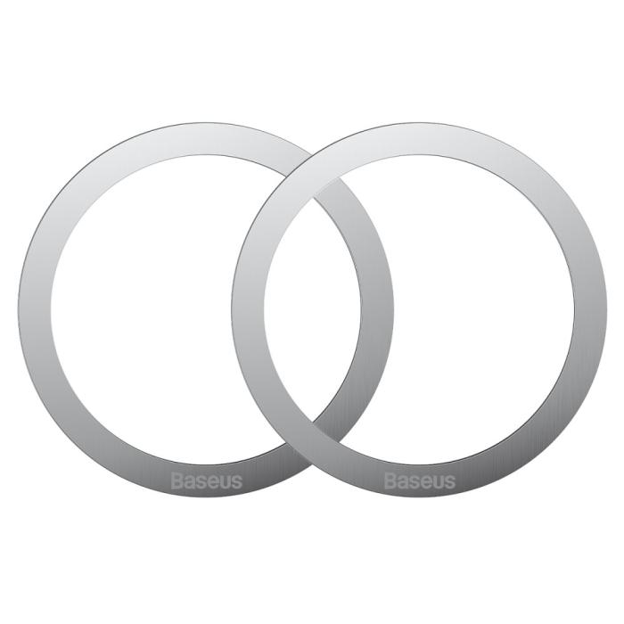 Bild 1, Baseus 2-PACK Magnetisk MagSafe Ring Ultra Tunn Silver