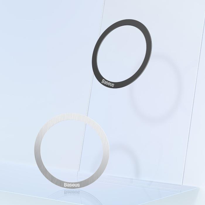 Bild 6, Baseus 2-PACK Magnetisk MagSafe Ring Ultra Tunn Silver