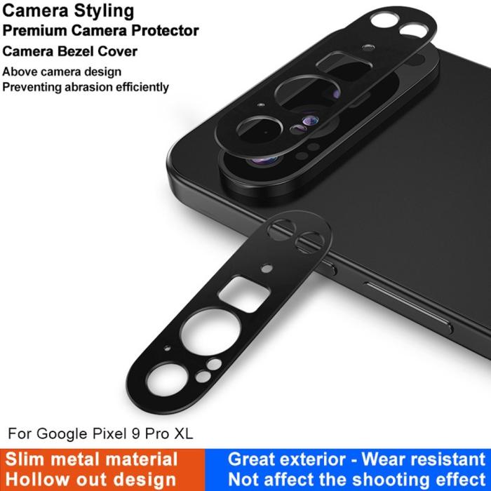 Bild 3, IMAK Google Pixel 9 Pro XL Linsskydd Metall Svart