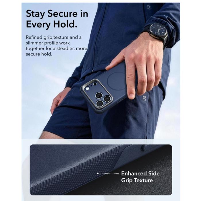 Bild 6, ESR iPhone 18 Pro / 17 Pro Skal MagSafe Cyber Tough Kickstand Blå