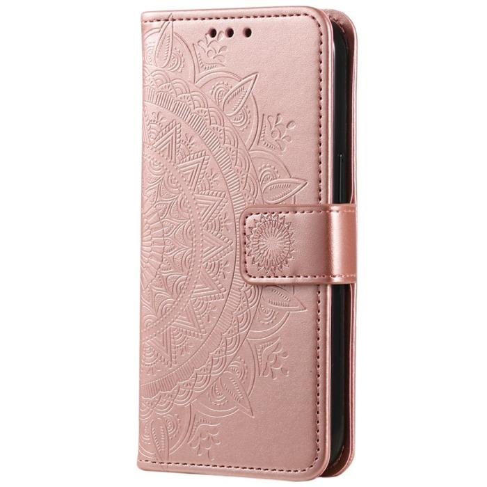 Bild 5, Xiaomi Redmi Note 14 5G Fodral Mandala Läder Roséguld