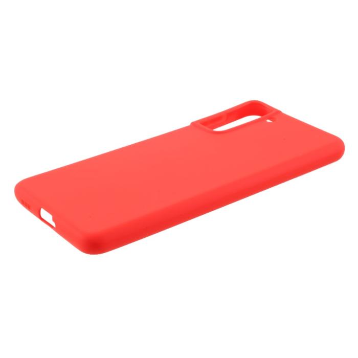 Bild 5, Samsung Galaxy S21 Plus - Matt TPU Skal - Röd