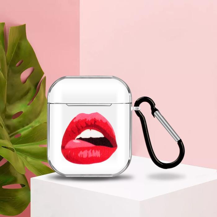 Bild 5, AirPods Skyddsfodral Med Motiv - Röda Läppar