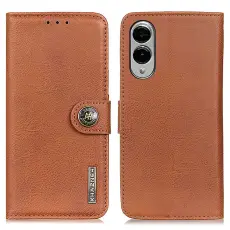 KHAZNEH Samsung Galaxy S25 Edge Fodral L&auml;der Brun