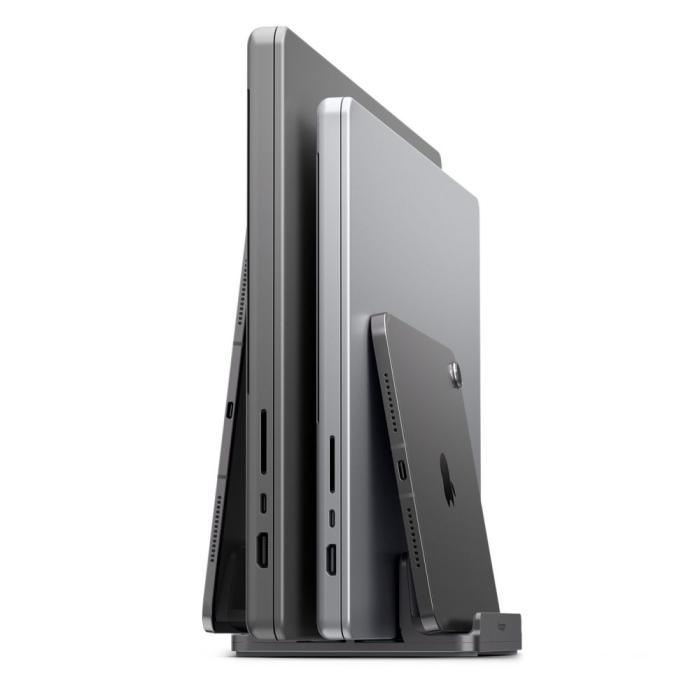 Bild 3, Spigen Vertikalt Laptop Stativ Space Grey