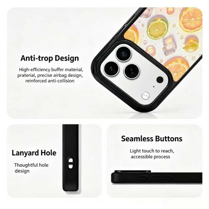 Bild 3, iPhone 18 Pro Max/17 Pro Max Skal MagSafe UV-Mönster Apelsin