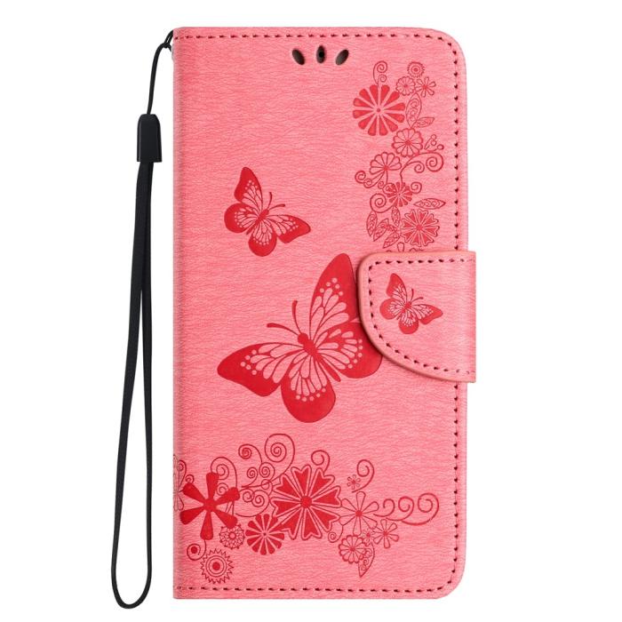 Bild 5, Samsung Galaxy A27 5G Fodral Läder Fjärilar Rosa