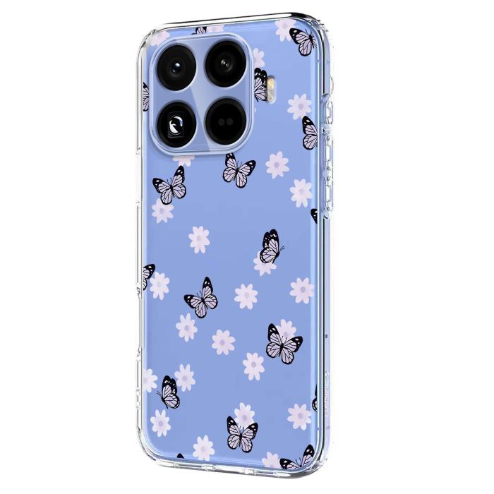 Bild 4, Xiaomi 17T Skal TPU Blommor/Fjärilar