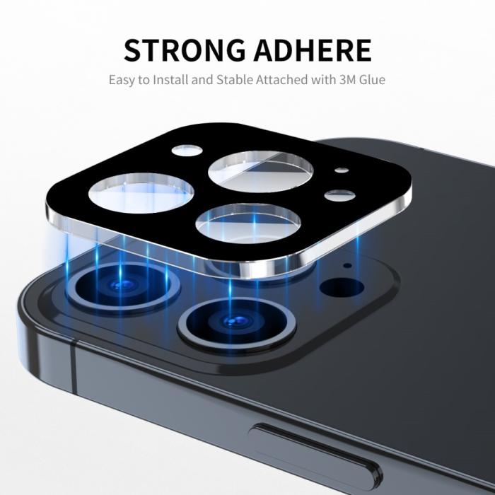 Bild 3, ENKAY iPhone 16 Pro Max/16 Pro Linsskydd Härdat Glas Svart