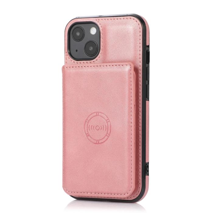 Bild 2, iPhone 14 Plus Skal Med Kortfack Och Magnet Roséguld