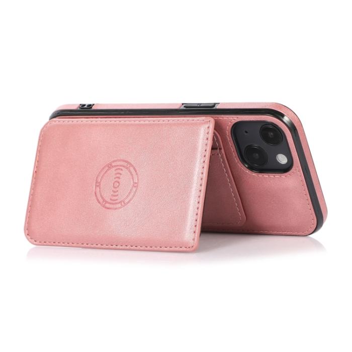 Bild 5, iPhone 14 Plus Skal Med Kortfack Och Magnet Roséguld
