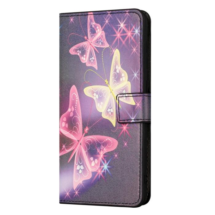Bild 4, Samsung Galaxy A15 5G Fodral Med Tryck Glittriga Fjärilar