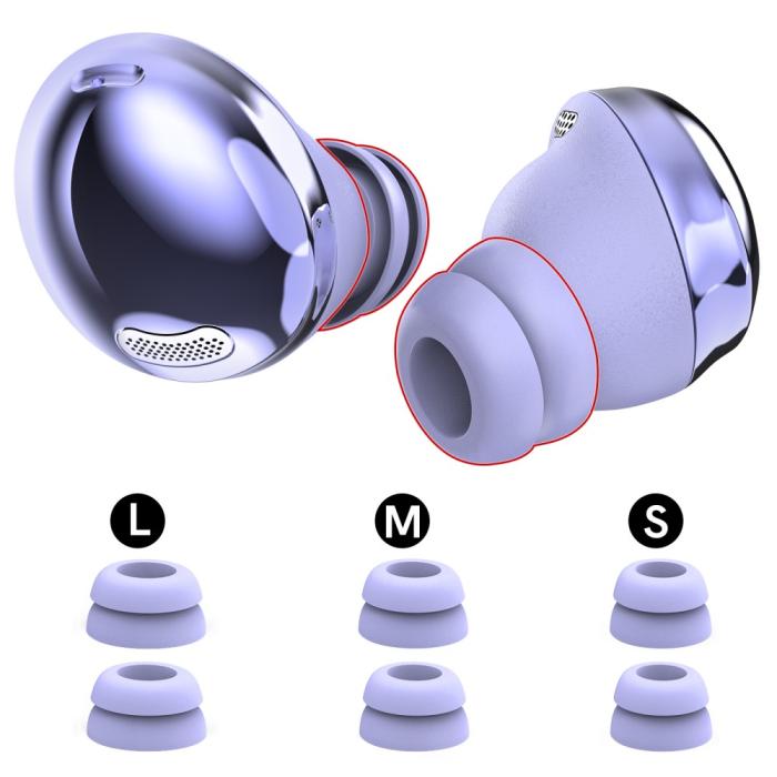 Bild 2, AHASTYLE Galaxy Buds Pro 3 Öronpluggar 3-pack Lila