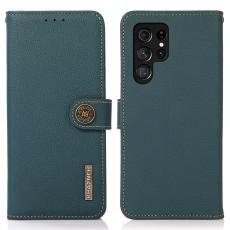 KHAZNEH Samsung Galaxy S25 Ultra Fodral &Auml;kta L&auml;der Gr&ouml;n