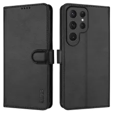 AZNS Samsung Galaxy S25 Ultra Fodral L&auml;der Svart
