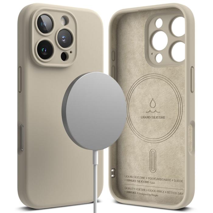 Bild 2, Ringke iPhone 16 Pro Skal MagSafe Silikon Stone